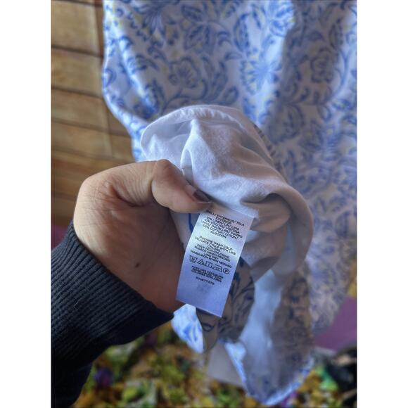 Ann Taylor Floral Linen Blend Puff Sleeve Size 14 $129 - Picture 5 of 9